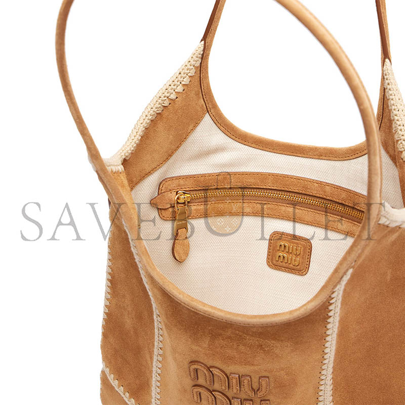MIU MIU IVY MEDIUM SUEDE TOTE BAG  (40*35cm)